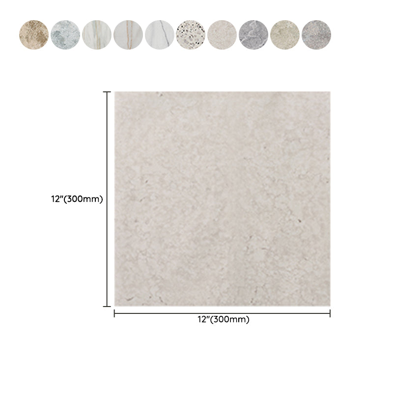 Avtoit | Square Bathroom PVC Flooring 12" x 12" x 0.07 mm Peel and Stick Vinyl Flooring