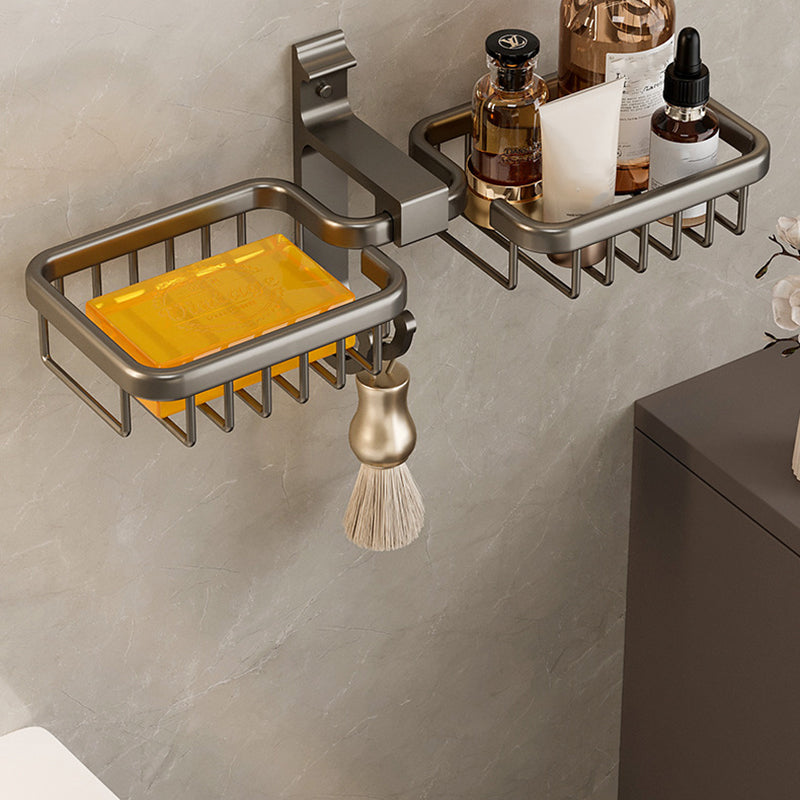 Avtoit | Modern Bathroom Accessory Set Shelf Black/Silver/Grey Bathroom Accessories Set