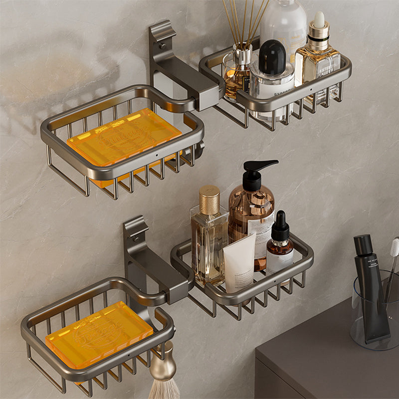 Avtoit | Modern Bathroom Accessory Set Shelf Black/Silver/Grey Bathroom Accessories Set