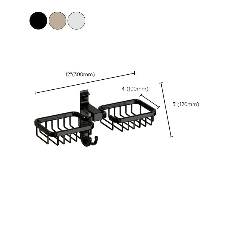 Avtoit | Modern Bathroom Accessory Set Shelf Black/Silver/Grey Bathroom Accessories Set
