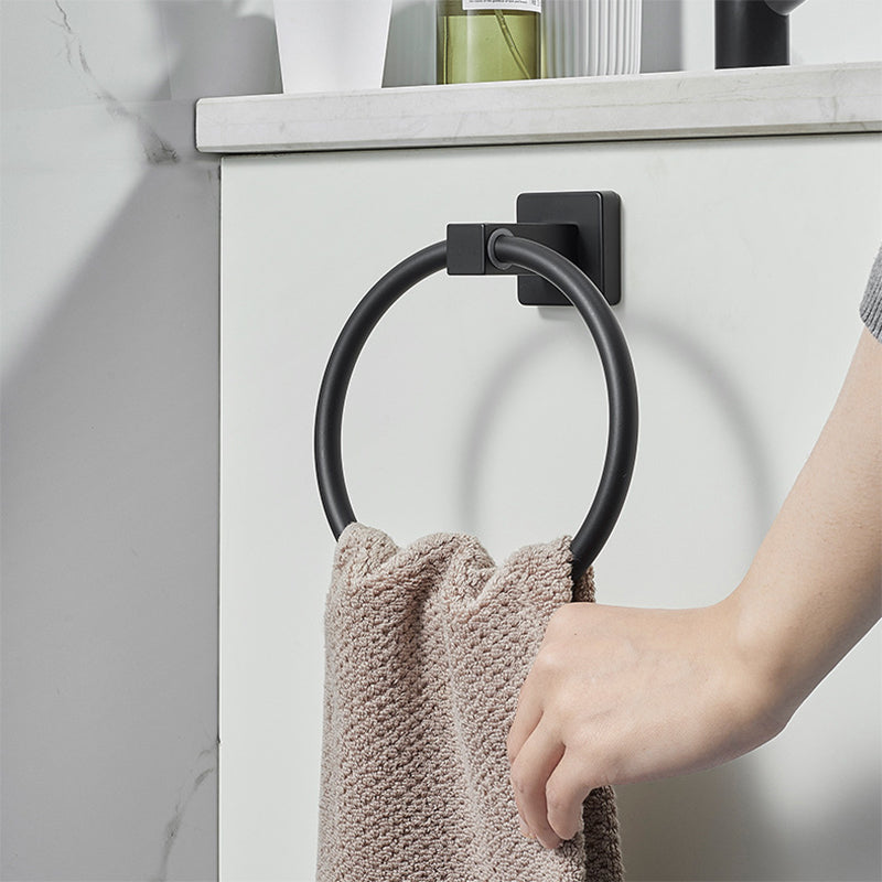 Avtoit | Traditional Bathroom Accessories Set Black Towel Ring Bathroom Shelf Bathroom Accessories Set