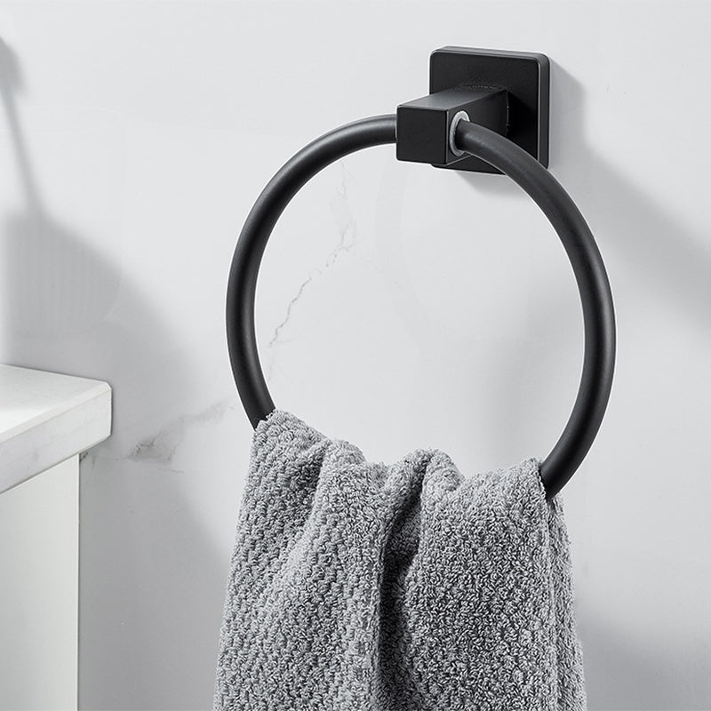 Avtoit | Traditional Bathroom Accessories Set Black Towel Ring Bathroom Shelf Bathroom Accessories Set