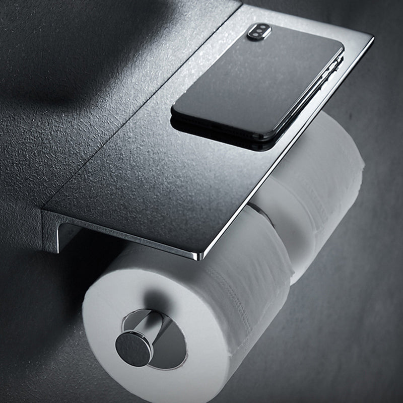 Avtoit | Contemporary 2-piece bathroom set made of polished chrome stainless steel toilet paper holder
