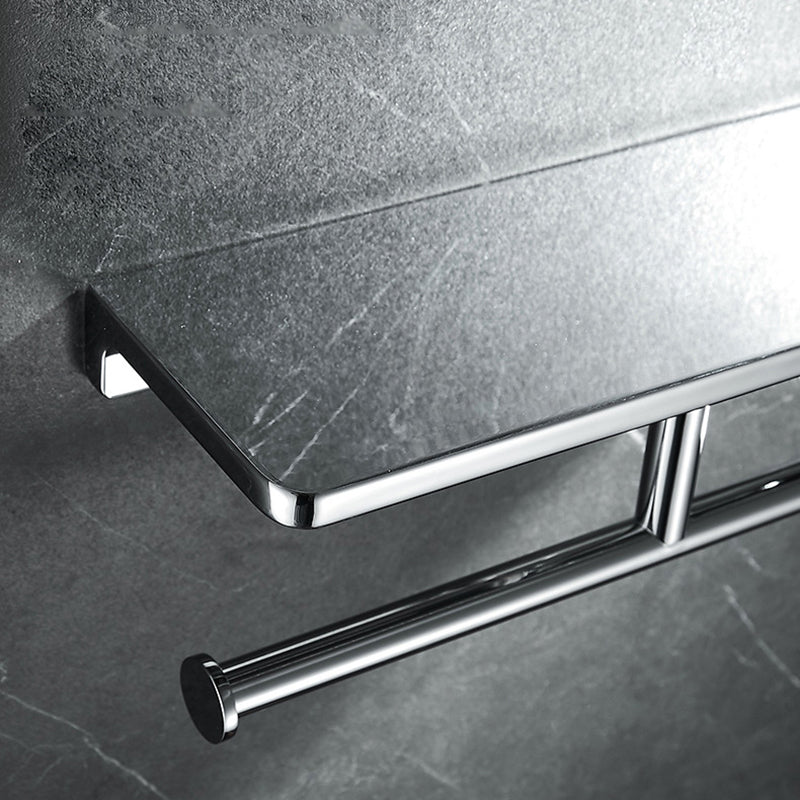 Avtoit | Contemporary 2-piece bathroom set made of polished chrome stainless steel toilet paper holder