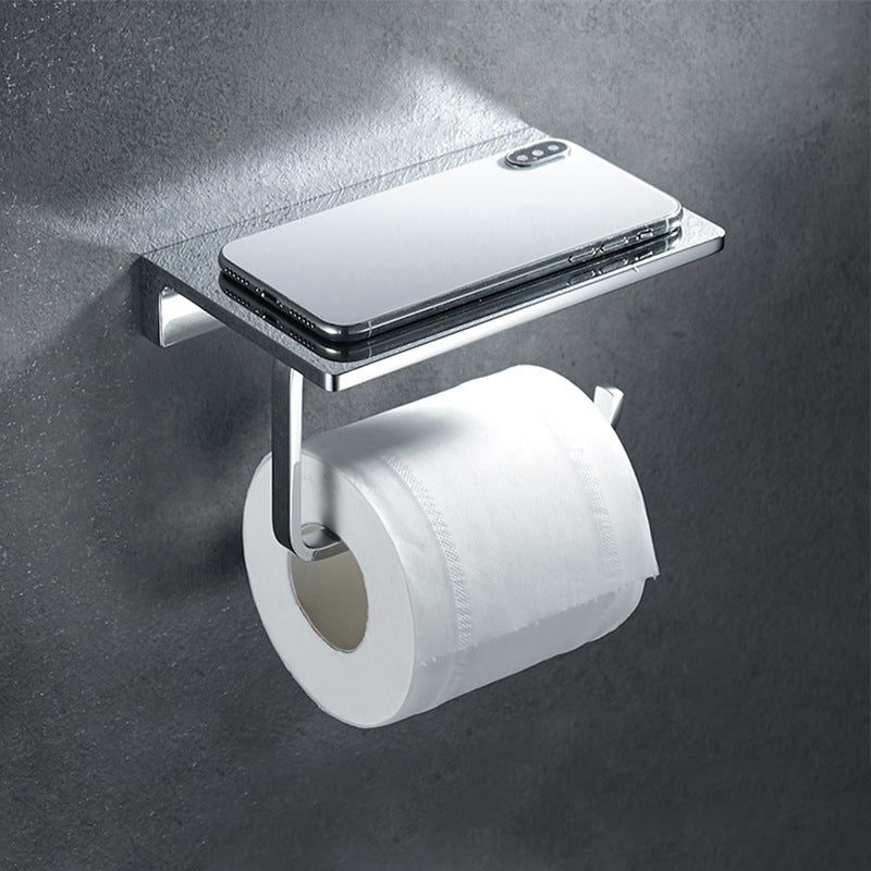 Avtoit | Contemporary 2-piece bathroom set made of polished chrome stainless steel toilet paper holder
