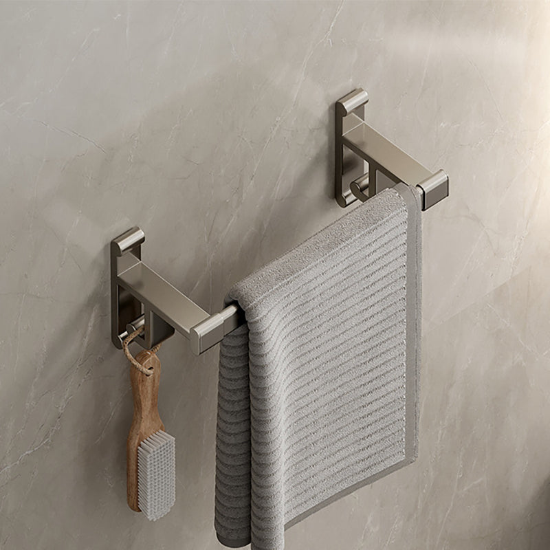 Avtoit | Gray Bathroom Accessory Set Contemporary Style Aluminum Towel Bar