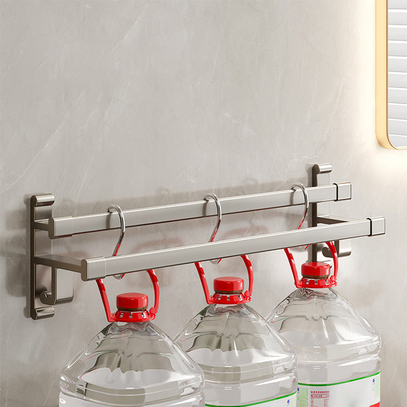 Avtoit | Gray Bathroom Accessory Set Contemporary Style Aluminum Towel Bar