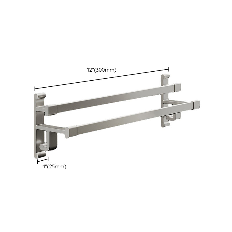 Avtoit | Gray Bathroom Accessory Set Contemporary Style Aluminum Towel Bar