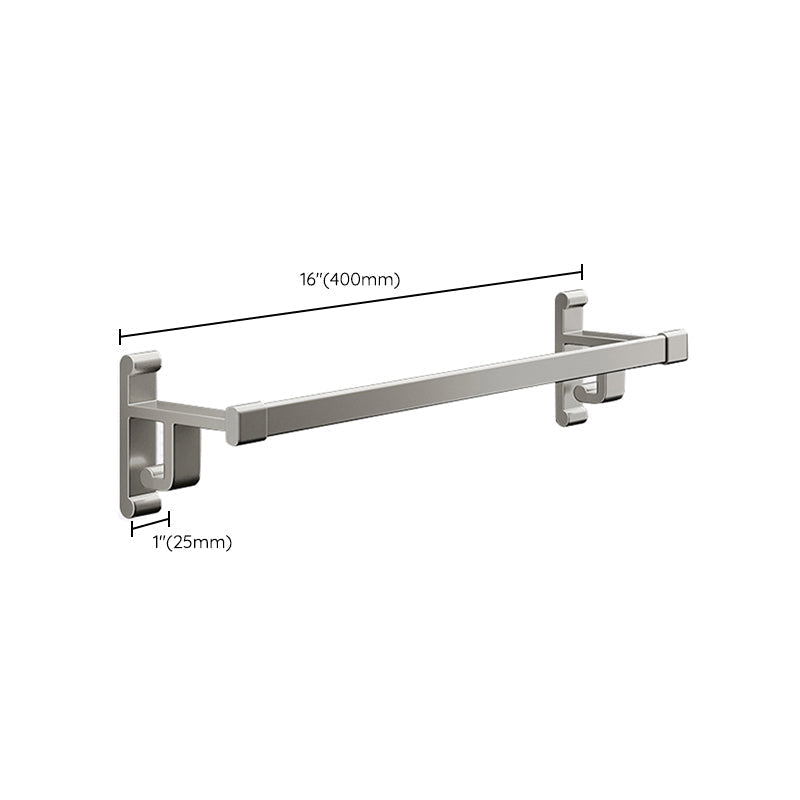 Avtoit | Gray Bathroom Accessory Set Contemporary Style Aluminum Towel Bar