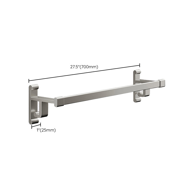 Avtoit | Gray Bathroom Accessory Set Contemporary Style Aluminum Towel Bar