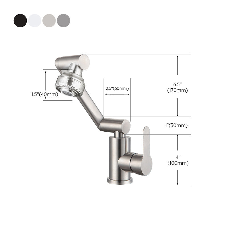 Avtoit | Contemporary Centerset Faucet Lever Handles Low Arc Stainless Steel Faucet