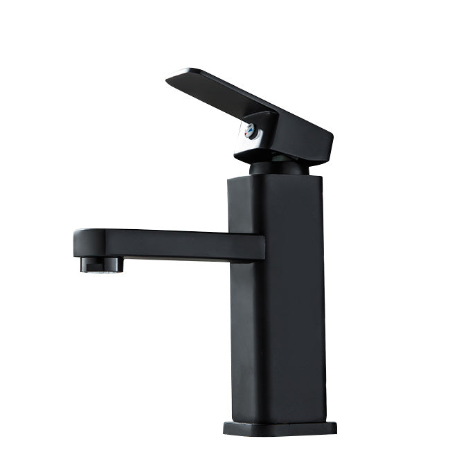 Avtoit | Cubic Basin Faucet Simple Low Arc Bathroom Faucet with 1 Hole