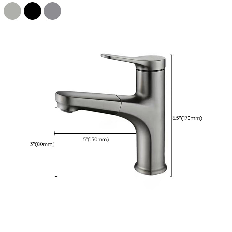 Avtoit | Modern Vessel Faucet Copper Single Handle Pull Down Vessel Faucet