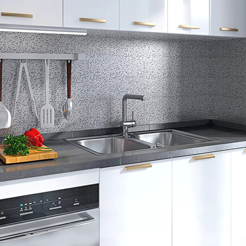 Avtoit | Metal backsplash tiles Peel and Stick Modern Peel and Stick Backsplash Wall Tile