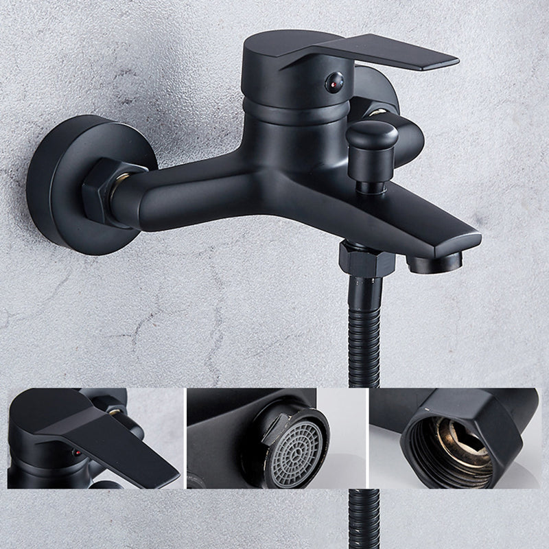 Avtoit | Brass Wall-Mounted Shower System Single Handle Shower with Lever Handle