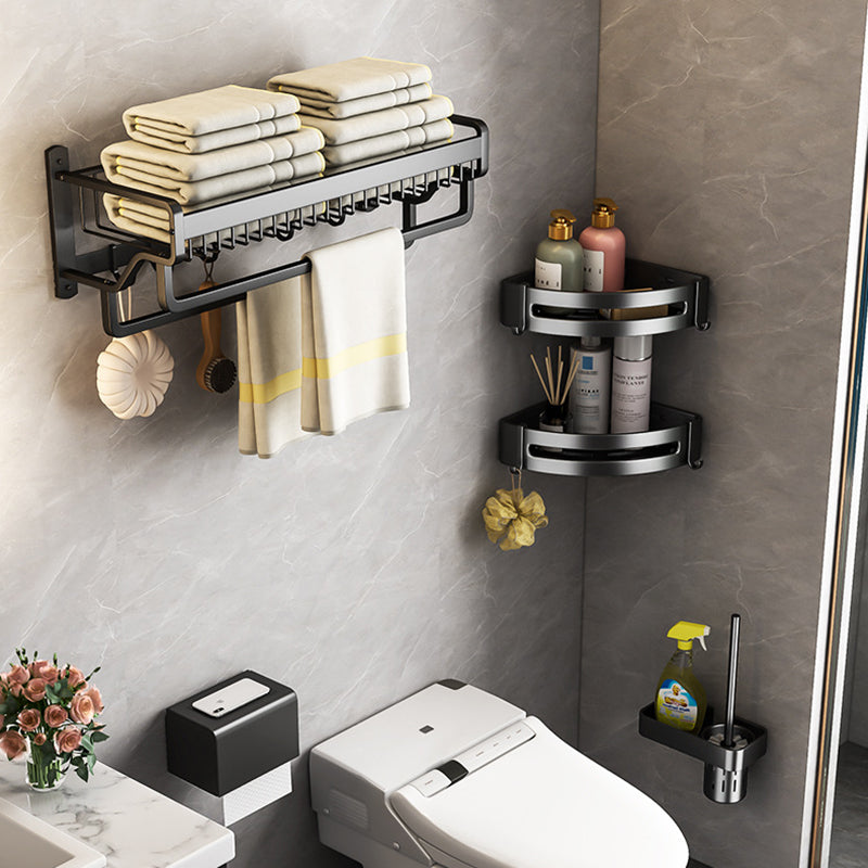 Avtoit | Modern black metal bath hardware set towel bar bathroom hardware set