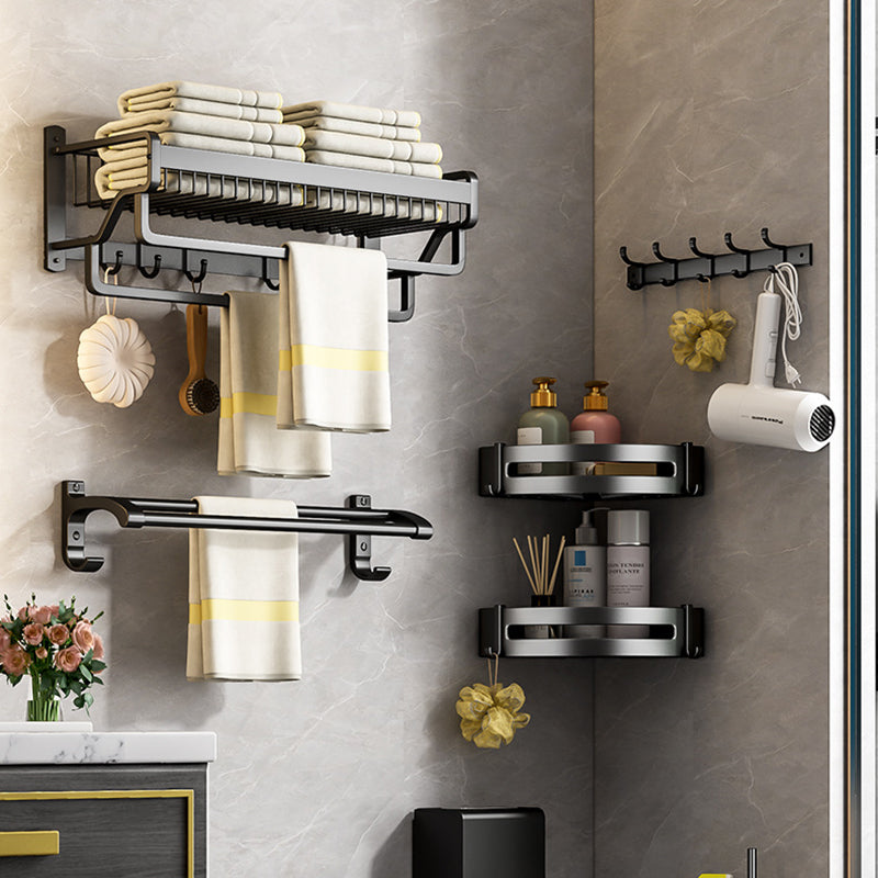 Avtoit | Modern black metal bath hardware set towel bar bathroom hardware set