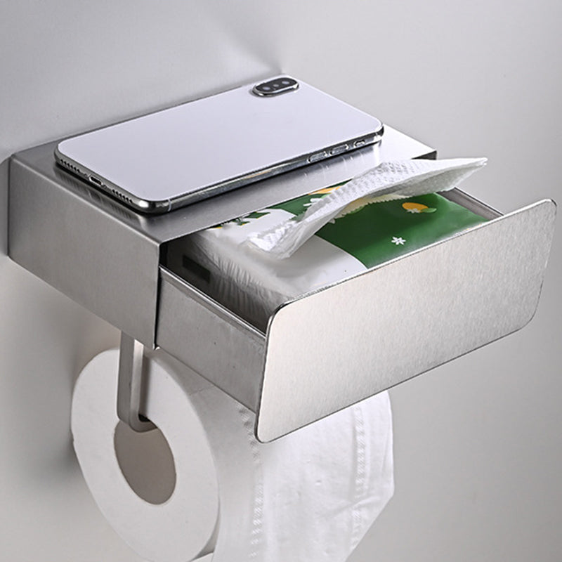 Avtoit | 2-piece Stainless Steel Classic Bathroom Accessory Set Black & Chrome Paper Holder