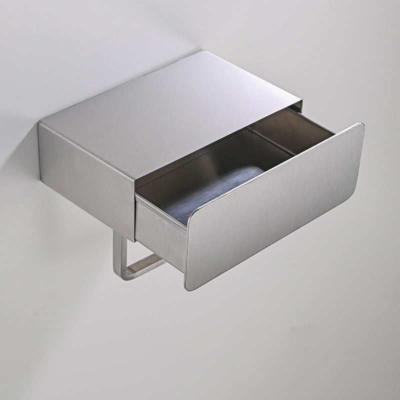 Avtoit | 2-piece Stainless Steel Classic Bathroom Accessory Set Black & Chrome Paper Holder