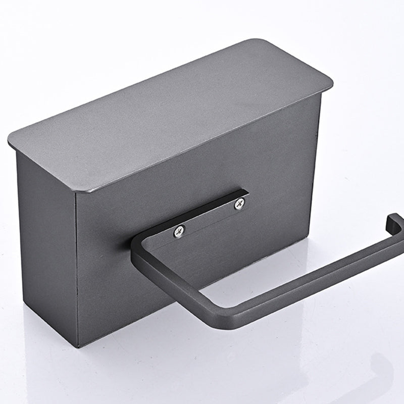 Avtoit | 2-piece Stainless Steel Classic Bathroom Accessory Set Black & Chrome Paper Holder