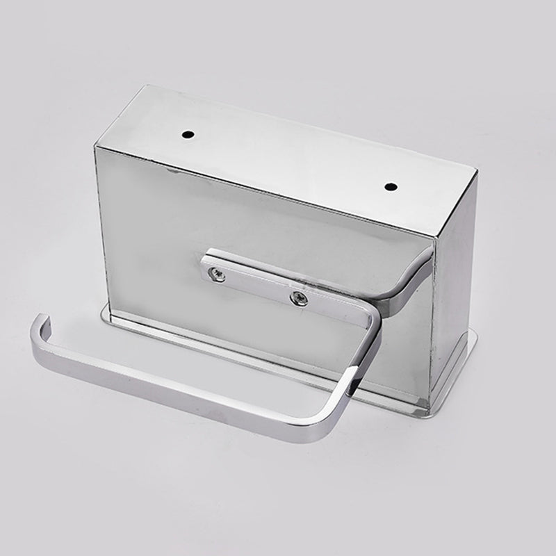Avtoit | 2-piece Stainless Steel Classic Bathroom Accessory Set Black & Chrome Paper Holder