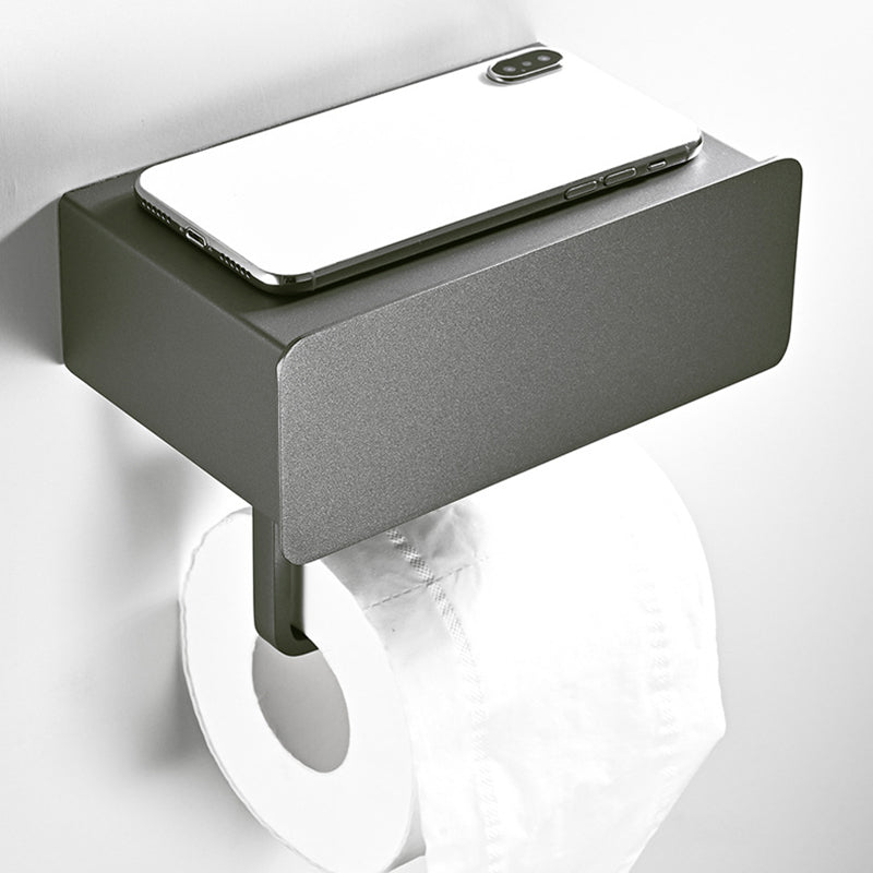 Avtoit | 2-piece Stainless Steel Classic Bathroom Accessory Set Black & Chrome Paper Holder