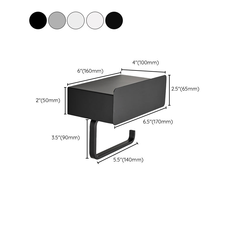 Avtoit | 2-piece Stainless Steel Classic Bathroom Accessory Set Black & Chrome Paper Holder