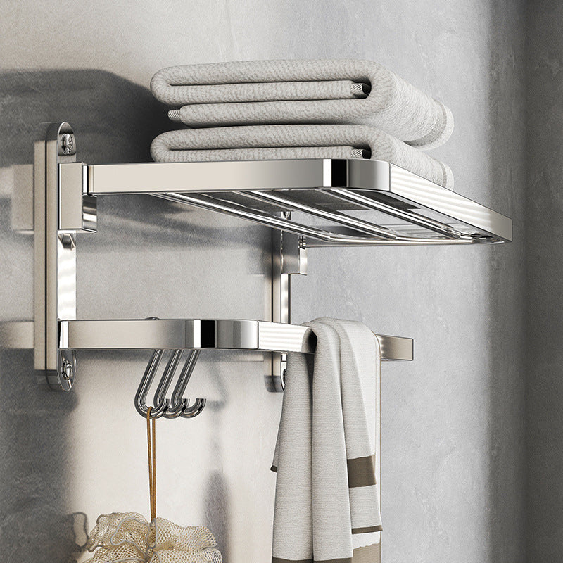 Avtoit | Chrome Modern Bathroom Hardware Set Stainless Steel Towel Hook/Towel Rail & Bathroom Shelf