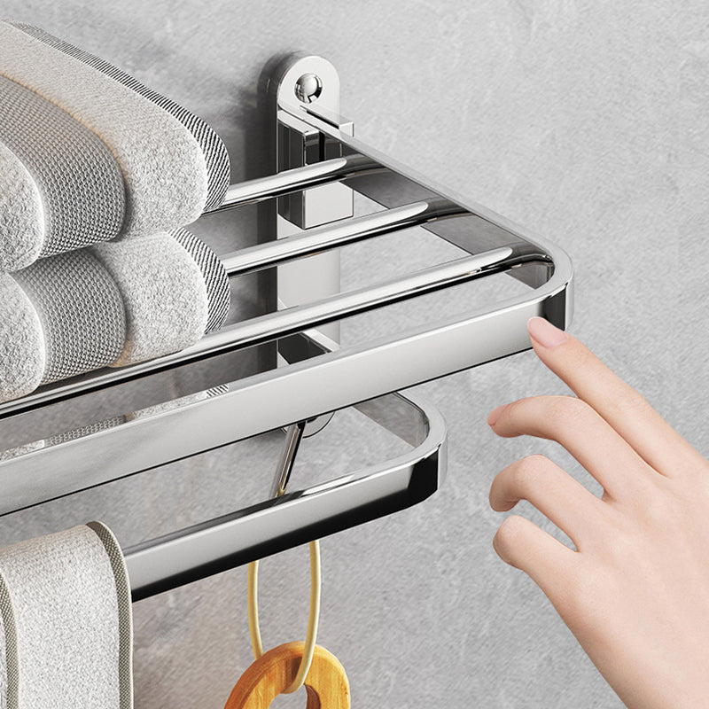 Avtoit | Chrome Modern Bathroom Hardware Set Stainless Steel Towel Hook/Towel Rail & Bathroom Shelf