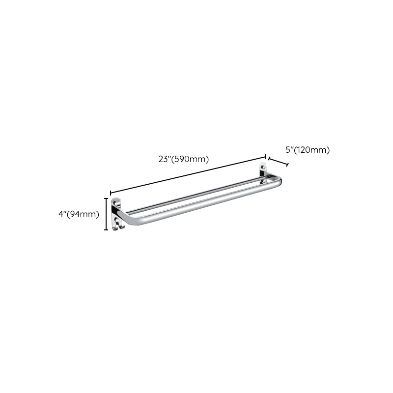 Avtoit | Chrome Modern Bathroom Hardware Set Stainless Steel Towel Hook/Towel Rail & Bathroom Shelf