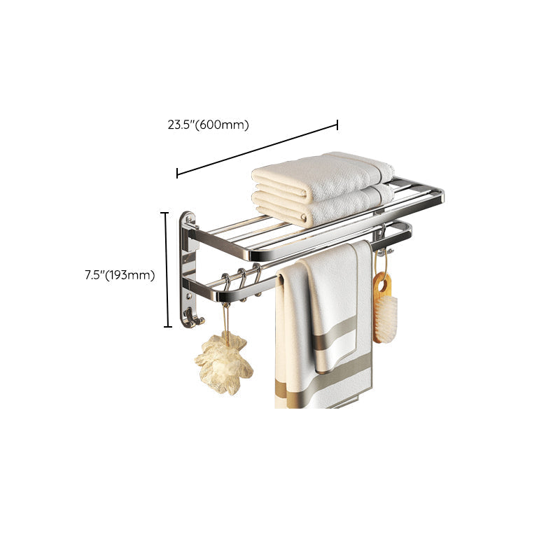 Avtoit | Chrome Modern Bathroom Hardware Set Stainless Steel Towel Hook/Towel Rail & Bathroom Shelf