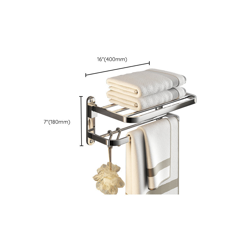 Avtoit | Chrome Modern Bathroom Hardware Set Stainless Steel Towel Hook/Towel Rail & Bathroom Shelf