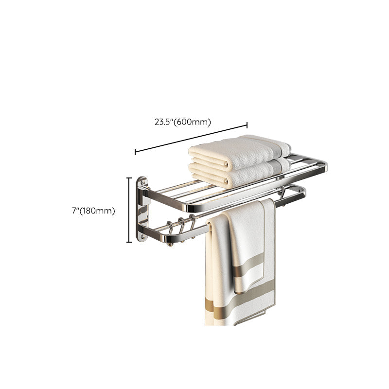 Avtoit | Chrome Modern Bathroom Hardware Set Stainless Steel Towel Hook/Towel Rail & Bathroom Shelf