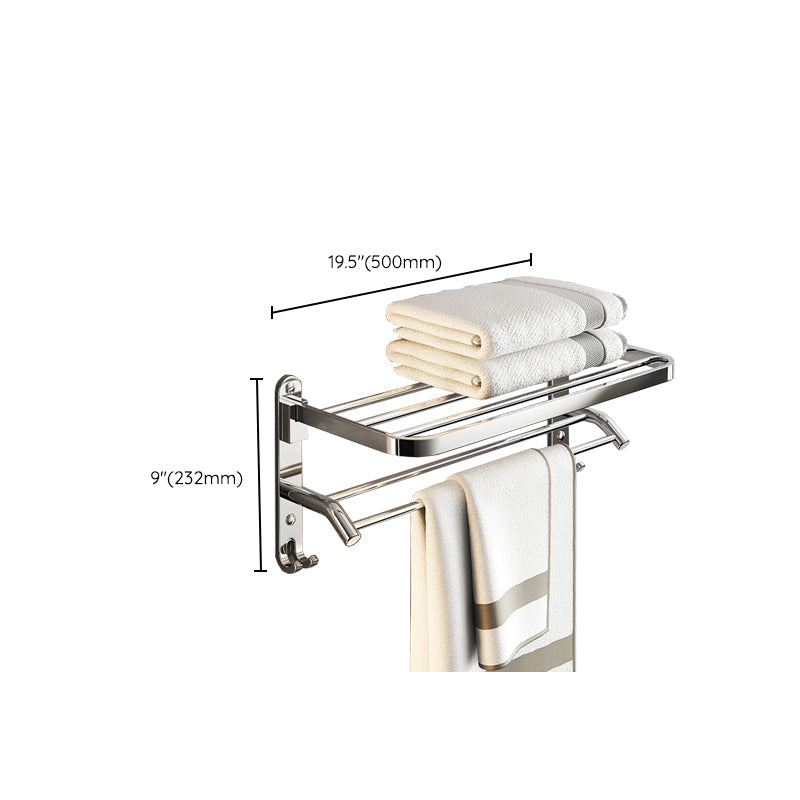 Avtoit | Chrome Modern Bathroom Hardware Set Stainless Steel Towel Hook/Towel Rail & Bathroom Shelf