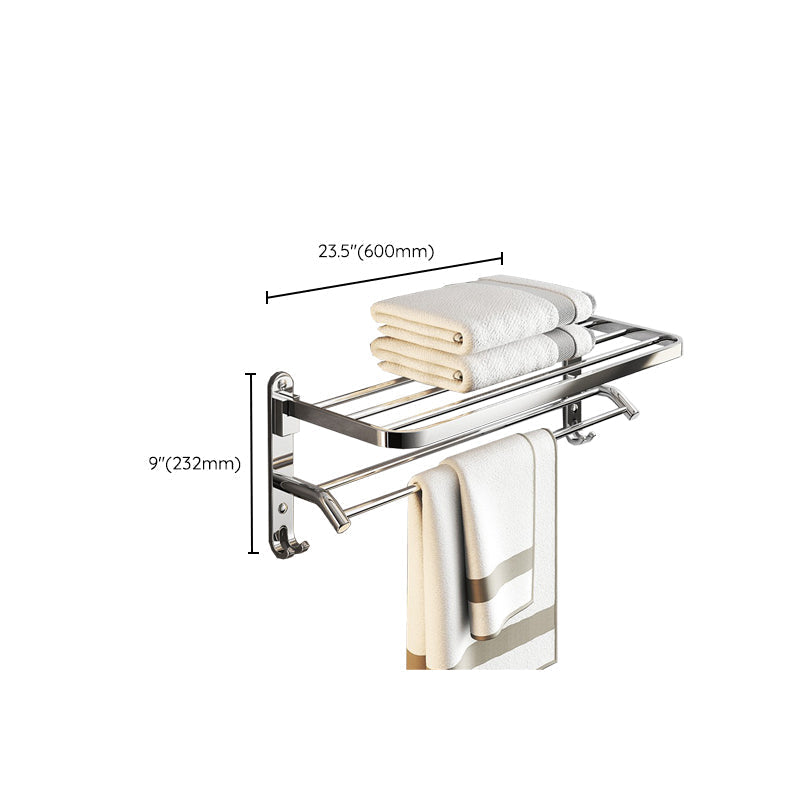 Avtoit | Chrome Modern Bathroom Hardware Set Stainless Steel Towel Hook/Towel Rail & Bathroom Shelf