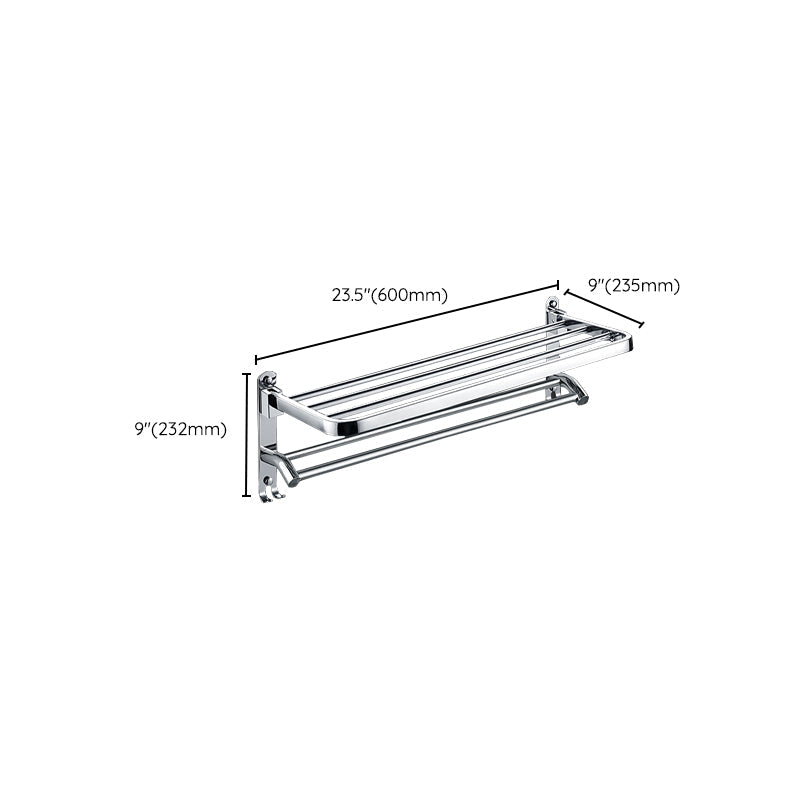 Avtoit | Chrome Modern Bathroom Hardware Set Stainless Steel Towel Hook/Towel Rail & Bathroom Shelf