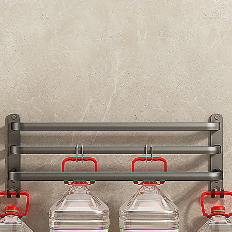 Avtoit | 2-piece modern bathroom accessory set made of aluminum matte gray towel bar