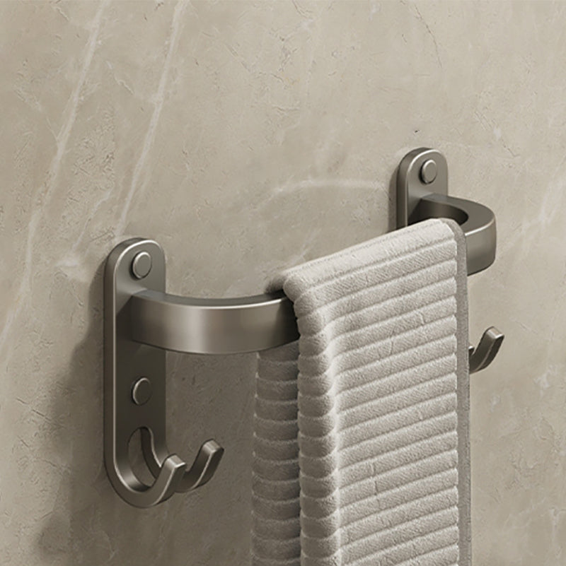 Avtoit | 2-piece modern bathroom accessory set made of aluminum matte gray towel bar