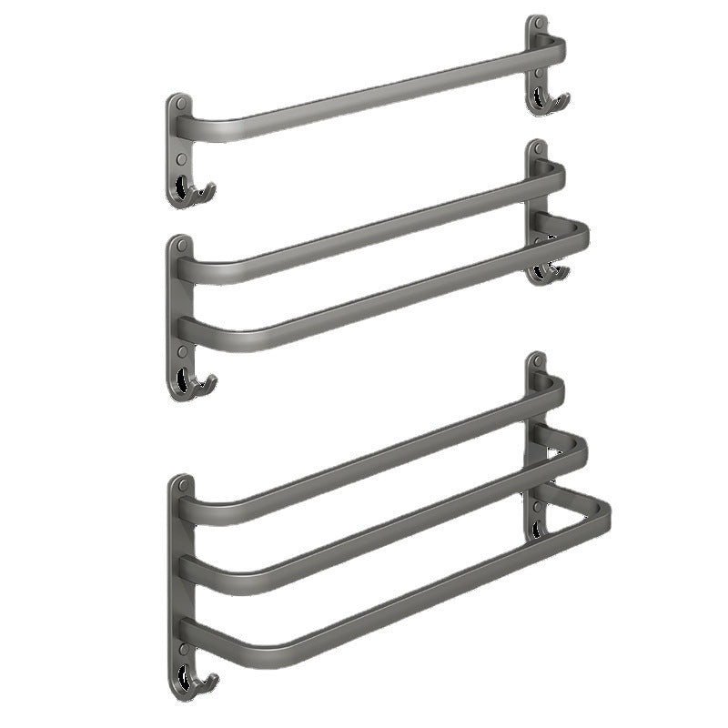 Avtoit | 2-piece modern bathroom accessory set made of aluminum matte gray towel bar