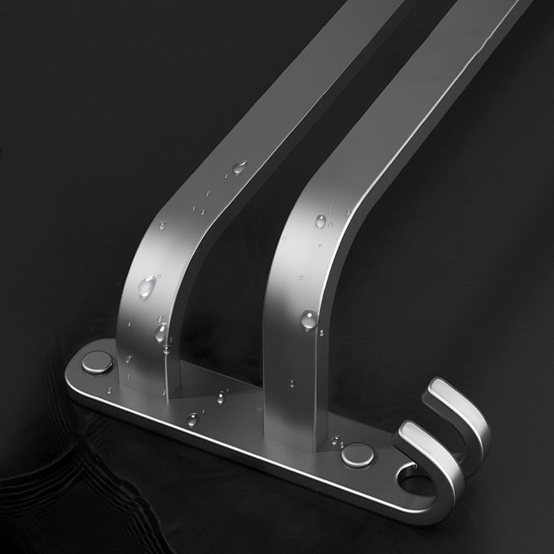 Avtoit | 2-piece modern bathroom accessory set made of aluminum matte gray towel bar