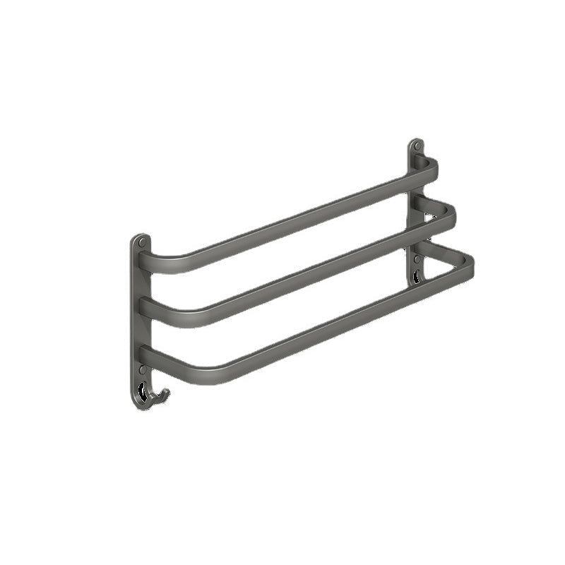 Avtoit | 2-piece modern bathroom accessory set made of aluminum matte gray towel bar