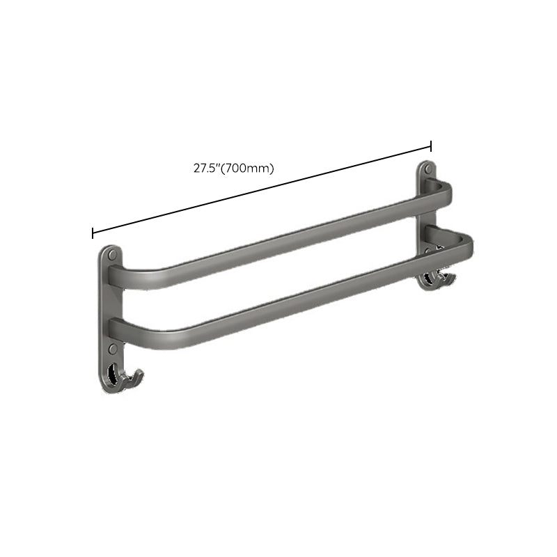 Avtoit | 2-piece modern bathroom accessory set made of aluminum matte gray towel bar