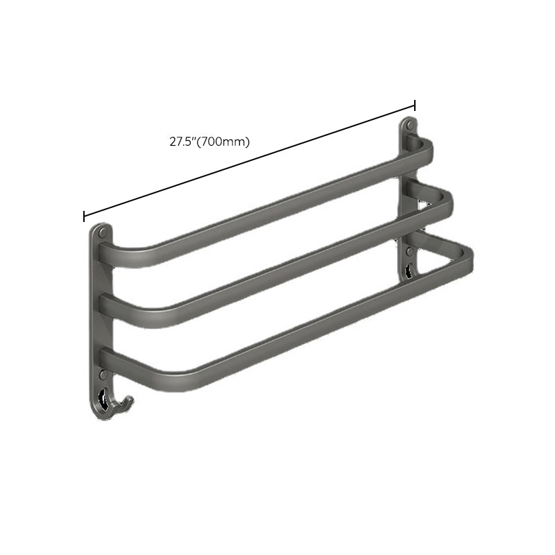 Avtoit | 2-piece modern bathroom accessory set made of aluminum matte gray towel bar