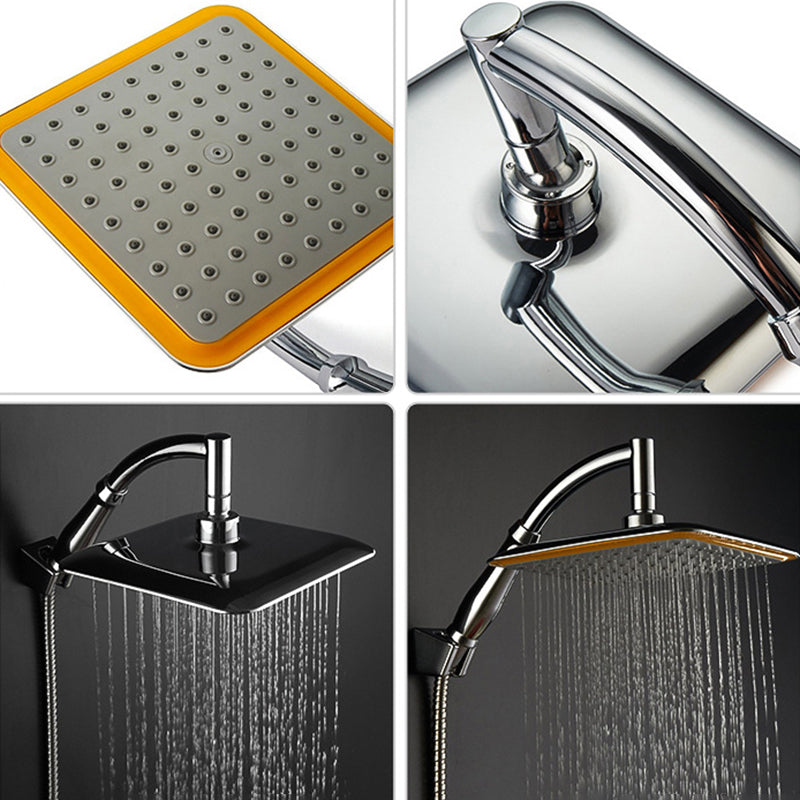Avtoit | Modern Square Showerhead Combo Chrome Rainfall Showerhead