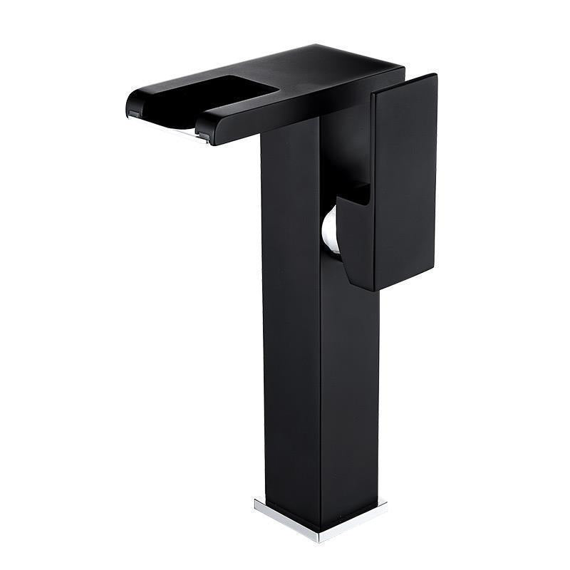 Avtoit | Modern Faucet for Sink Brass Lever Handles LED Waterfall Sink Mixer