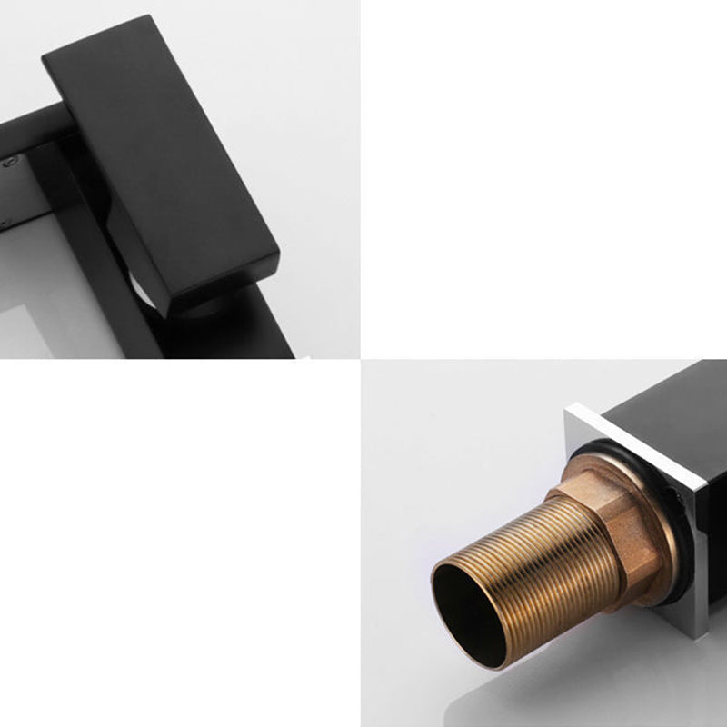 Avtoit | Modern Faucet for Sink Brass Lever Handles LED Waterfall Sink Mixer