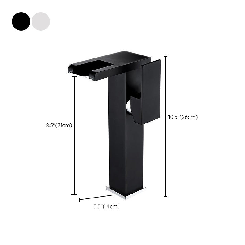 Avtoit | Modern Faucet for Sink Brass Lever Handles LED Waterfall Sink Mixer
