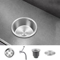 Avtoit | Contemporary Style Kitchen Sink Stainless Steel Round Kitchen Sink