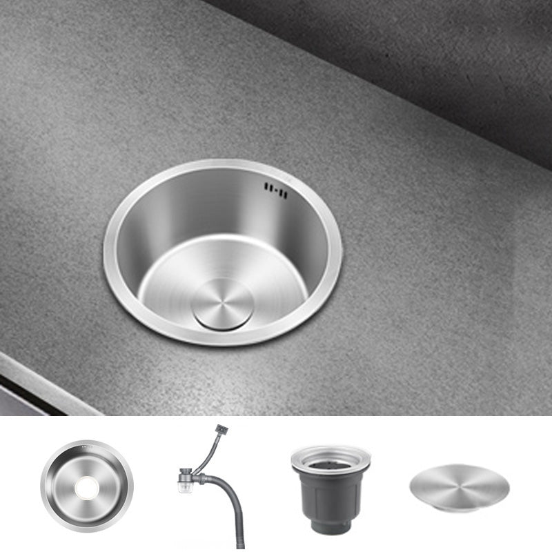 Avtoit | Contemporary Style Kitchen Sink Stainless Steel Round Kitchen Sink