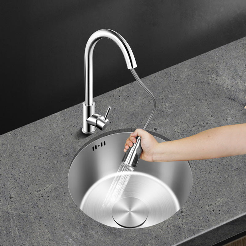 Avtoit | Contemporary Style Kitchen Sink Stainless Steel Round Kitchen Sink